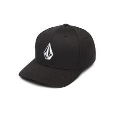 Men's Full Stone Flexfit Hat Cap, Black, L Men's Full Stone Flexfit Hat Cap, Black, L