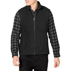 Men's Full-Zip Polar Fleece Vest (Available in Big & Tall), Black, L Men's Full-Zip Polar Fleece Vest (Available in Big & Tall), Black, L