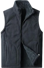 Mens Full-Zip Polar Fleece Vest Lightweight Sleeveless Jacket Winter Fall Fleece Bodywarmer Casual Fleece-Lined Gilets B-Grey XL Mens Full-Zip Polar Fleece Vest Lightweight Sleeveless Jacket Winter Fall Fleece Bodywarmer Casual Fleece-Lined Gilets B-Grey XL
