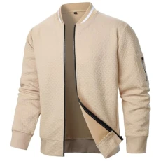 Mens Full Zip Sweatshirt - Lightweight Active Sweatshirt Jacket Casual Long Sleeve Coat Men’S Zip Up Classic Bomber Jacket Windbreaker Sport Jacket With Ribbed Collar And Cuffs For Cooler Weather
