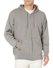 Men's Full Zip Ultimate Heavyweight Hoodie Jacket, Oxford Gray, S Men's Full Zip Ultimate Heavyweight Hoodie Jacket, Oxford Gray, S