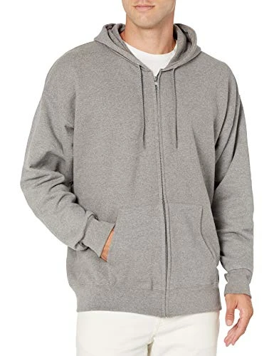 Men's Full Zip Ultimate Heavyweight Hoodie Jacket, Oxford Gray, S