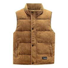 Mens Full Zip Waterproof Bodywarmer/Gilet Comfort Mens Down Jackets Autumn Outdoor Mens Gilets Lightweight Men's Coats, Jackets & Gilets Yellow