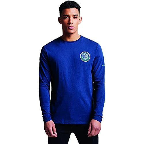 Mens Fused Cotton Jersey Long Sleeve Graphic T Shirt