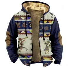 Mens Fuzzy Sherpa Jacket Long Sleeve Fleece Zip Up Coat Cool Shirt Black and Purple Hoodie Men Its The Season Sweatshirt Western Jackets with Pocket（5-Multicolor,5X-Large）