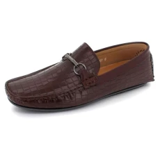 Mens Gents Casual Comfort Loafer Moccasins Cushioned Insole Office Work Brown Shoes Size 10 UK 44 EU