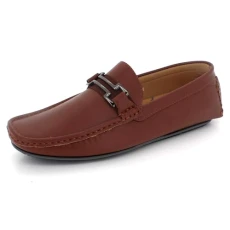 Mens Gents Comfort Casual Loafer Moccasins Cushioned Insole Office Work Brown Shoes Size 9 UK 43 EU