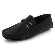 Mens Gents Comfort Casual Moccasins Loafer Cushioned Insole Office Work Black Shoes Size 10 UK 44 EU
