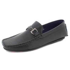 Mens Gents Comfort Casual Moccasins Loafer Cushioned Insole Office Work Black Shoes Size UK 11 EU 45
