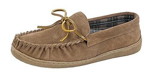 MENS GENTS REAL SUEDE MOCCASIN SLIPPERS SIZE UK 6 - 12 (8)