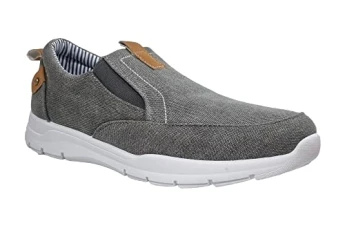 Men's Geoff Casual Canvas Elastic Twin Gusset Low Top Sneakers (Grey, UK_Footwear_Size_System, Adult, Men, Numeric, Wide, Numeric_7) Men's Geoff Casual Canvas Elastic Twin Gusset Low Top Sneakers (Grey, UK_Footwear_Size_System, Adult, Men, Numeric, Wide, Numeric_7)