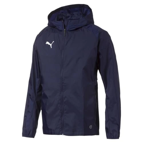 Men's Giacca Antipioggia Da Allenamento Liga Core Waterproof Jacket, Blu_Bianco, M