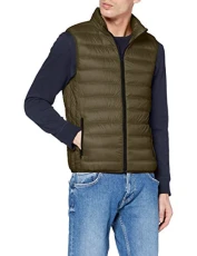 Men's Gilet Bomber Jacket, Green (Olive Night 35a), XXX-Large (Size: Kl)