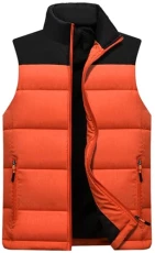 Mens Gilet Padded Vest Coats Windproof Sleeveless Jacket Outdoor Quilted Body Warmer Casual Stand Collar Outwear A3 XL