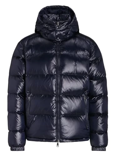 Men's Gloss Down Jacket (UK, Alpha, L, Regular, Regular, Navy)