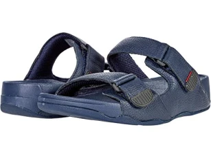 Men's Gogh MOC Slide in Leather Flip Flops, Blue (Midnight Navy 399), 9 (43 EU)