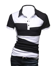 Men's Golf Tennis Sports Polo Shirt Casual Short Sleeve Slim Fit T Shirt Tops Black L Men's Golf Tennis Sports Polo Shirt Casual Short Sleeve Slim Fit T Shirt Tops Black L