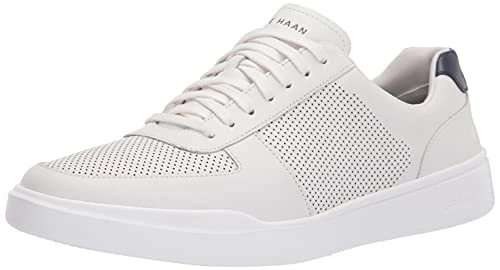 Men's Grand Crosscourt Modern Perforated Sneaker, Optic White/Peacoat, 8.5 Wide