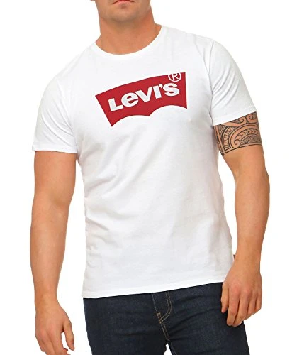 Men's Graphic Set-In Neck T-Shirt, White, L