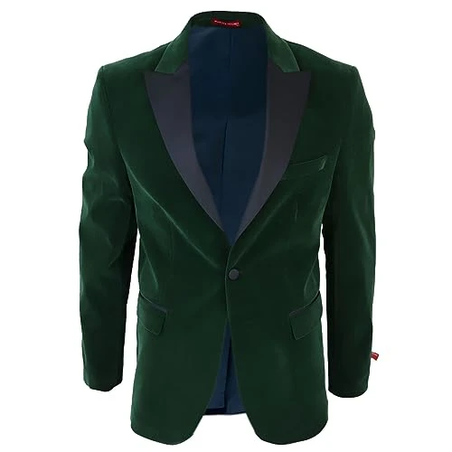 Mens Green Velvet Dinner Tuxedo Suit Jacket Blazer