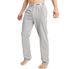 Mens Greshem Cotton Elasticated Waist Lounge Pants - Grey - XL