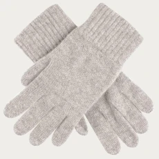 Mens Grey Cashmere Gloves