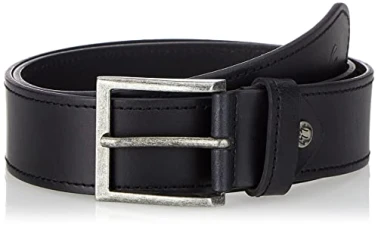 Men's Guertel-Leder Belt, Black, 42 (Size: S)