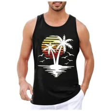 Men's Gym Tank Tops Sports T Shirt Thin Fitness Muscle Vest Sleeveless Hoodies with Pockets Tank top Men Pack Mens Leather Waistcoat Vest Mens Polo Tops Designer (Black, XXXL)