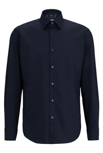 Mens H-JOE-kent-C1-214 Easy-Iron Regular-fit Shirt in Stretch-Cotton poplin