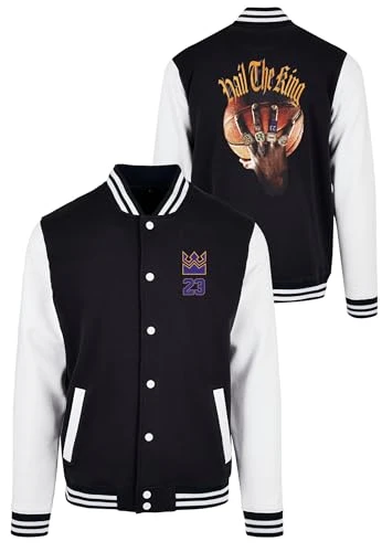 Men's Haile The King College Jacket, Black/white, M