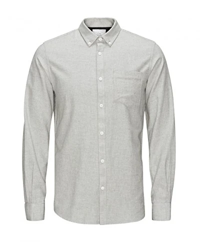 Men's Hamilton Slim Fit Button Down Long Sleeve Formal Shirt - White - Large