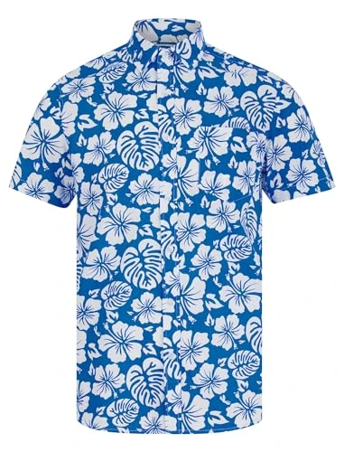 Men's 'Hamoa' Tropical Floral Print Short Sleeve Cotton Poplin Hawaiian Shirt