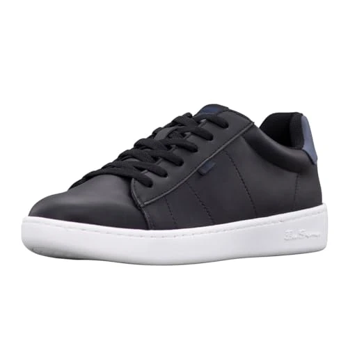 Men's Hampton Sneaker, Black/White/Navy, 10 UK