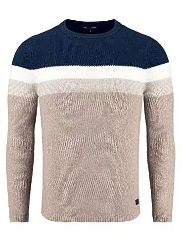 Men's Hansi Round Neck Sweater, Navy Sand (2212), XL