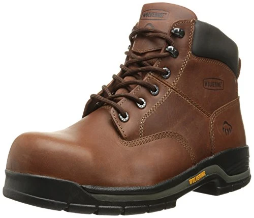 Mens Harrison Lace Up 6 Inch Work Boot, Brown, 10 X-Wide