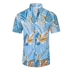 Mens Hawaiian Shirt Short Sleeve Button Down Shirts Tropical Summer Beach Shirts Casual Floral Aloha