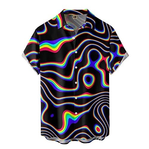Mens Hawaiian Shirt Short Sleeve Summer Hawaiian Shirts - Mens Casual Shirts Aloha Shirt - Mens Shirts Hawaiian Fancy Dress Summer Shirts Beach Party Fancy Dress Stag Do Shirts - Mens Shit Shirt