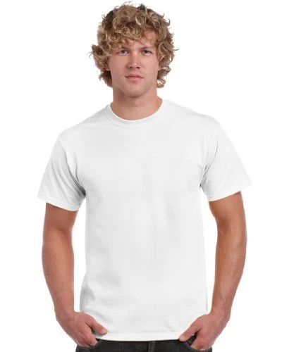 Men's Heavy Cotton Tee T Shirt, White, M UK