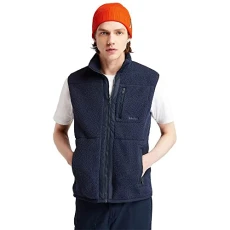 Men's Heavy Fleece Sherpa Vest (S, Blue) Men's Heavy Fleece Sherpa Vest (S, Blue)