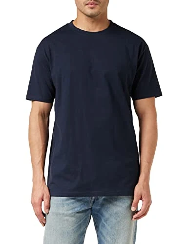 Men's Heavy Oversize tee T-Shirt, Navy, S