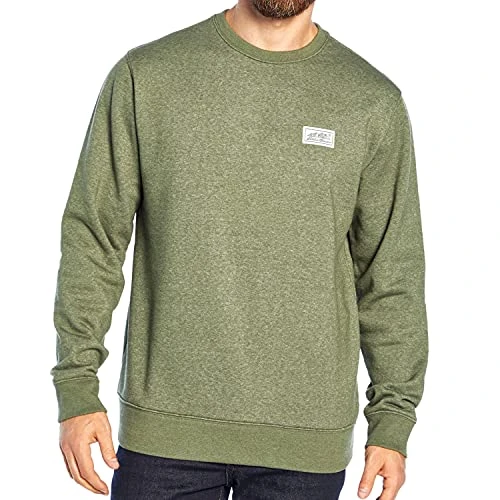 Men's Heavyweight Crew Sweatshirt (US, Alpha, X-Large, Regular, Regular, Heather Olive)