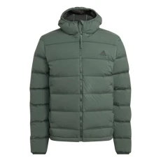 Men's Helionic Stretch Hooded Down Jacket (Green Oxide, XL