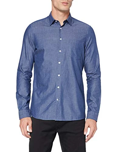 Men's Hemd Freizeit Shirt, Navy, 45/46