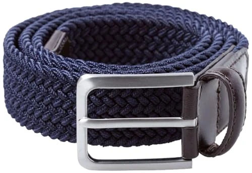 Men's Hi Flex Elastischer Flechtgürtel Belt, Blue (Navy 22), 44 (Size: 100)