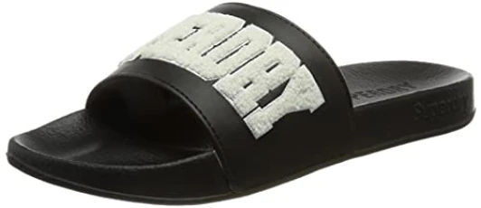 Men's HIGH Build Logo Pool Slide Loafer, Black, Small