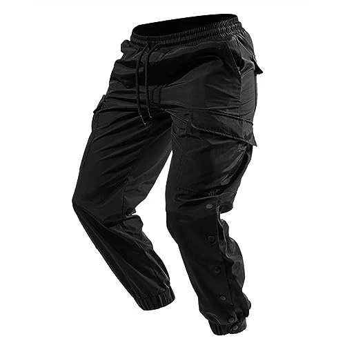 Men's Hiking Trousers, Lightweight Cargo Trousers, Men's Cotton Twill Stretch, Relaxed Fit, Flat Fro