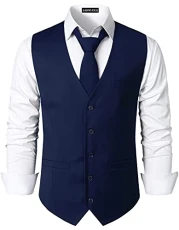 Men's Hipster Urban Design Business Formal Waistcoat Slim Fit Suit Tuxedo Dress Vest Navy S Men's Hipster Urban Design Business Formal Waistcoat Slim Fit Suit Tuxedo Dress Vest Navy S