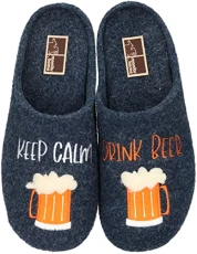 Men's Home Slippers, Blue, 12.5 UK