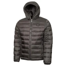 Mens Hooded Conductor Padded Jacket - Charcoal - L Mens Hooded Conductor Padded Jacket - Charcoal - L