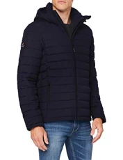 Men's Hooded Fuji Jacket Quilted, Darkest Navy, 2XL Men's Hooded Fuji Jacket Quilted, Darkest Navy, 2XL